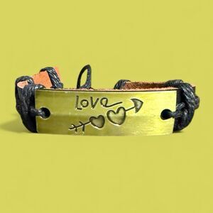 Love Heart Leather Bracelet